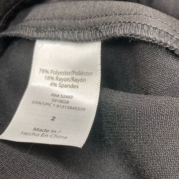 NWT SOFIA 2 Pleated Stretchy Twill Dressy Black Belted Preppy Pants - Picture 7 of 11